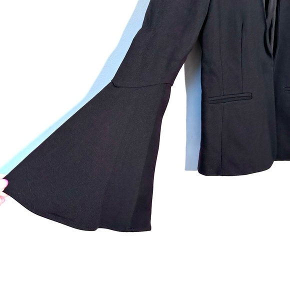 Anthropologie | Cartonnier Black Bell Sleeve Blazer Size Small - Picture 3 of 7